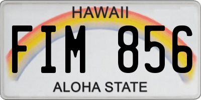 HI license plate FIM856