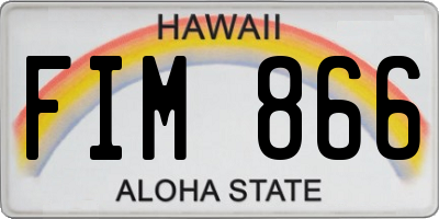 HI license plate FIM866