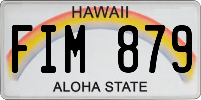 HI license plate FIM879