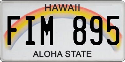 HI license plate FIM895