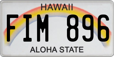 HI license plate FIM896