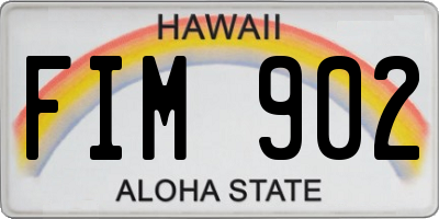 HI license plate FIM902