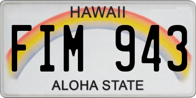 HI license plate FIM943