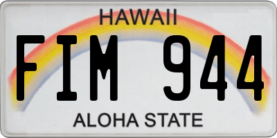 HI license plate FIM944