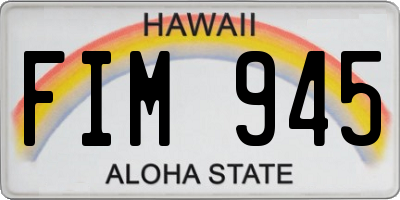 HI license plate FIM945
