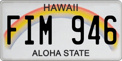 HI license plate FIM946