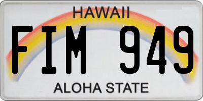 HI license plate FIM949