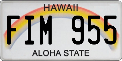 HI license plate FIM955