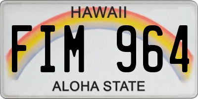 HI license plate FIM964
