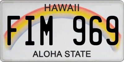 HI license plate FIM969