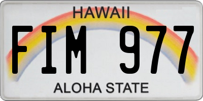 HI license plate FIM977