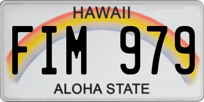 HI license plate FIM979
