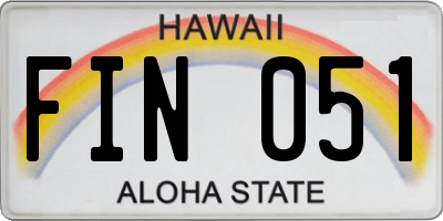 HI license plate FIN051