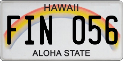 HI license plate FIN056