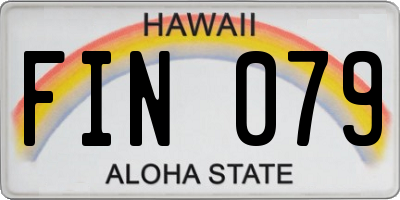 HI license plate FIN079
