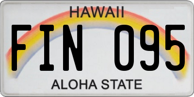 HI license plate FIN095