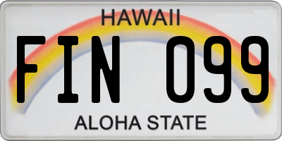 HI license plate FIN099