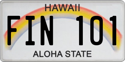 HI license plate FIN101