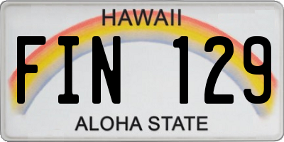 HI license plate FIN129