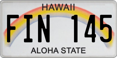 HI license plate FIN145