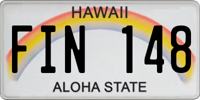 HI license plate FIN148