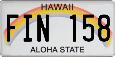 HI license plate FIN158