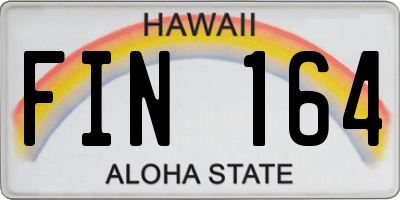 HI license plate FIN164