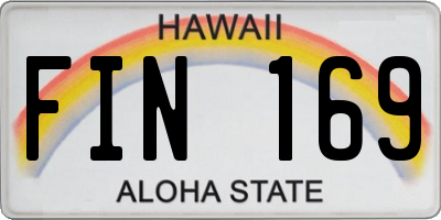 HI license plate FIN169