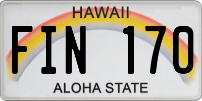 HI license plate FIN170