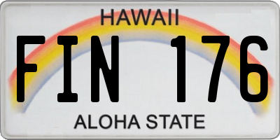 HI license plate FIN176