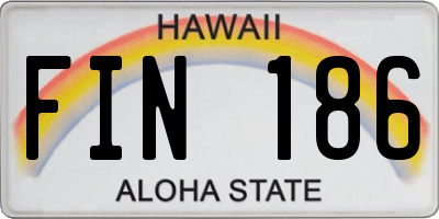HI license plate FIN186