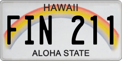 HI license plate FIN211