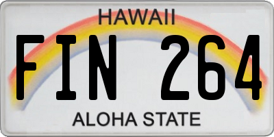 HI license plate FIN264