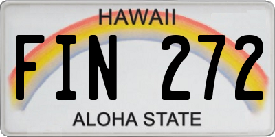 HI license plate FIN272