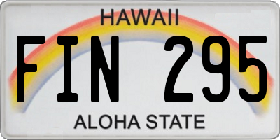 HI license plate FIN295