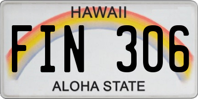 HI license plate FIN306