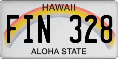 HI license plate FIN328