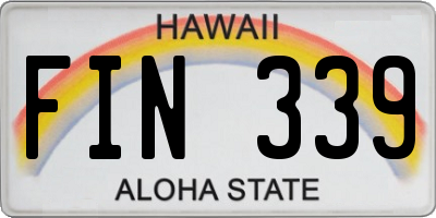 HI license plate FIN339
