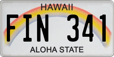HI license plate FIN341