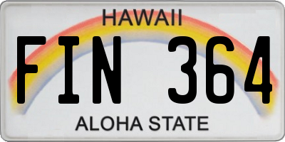 HI license plate FIN364