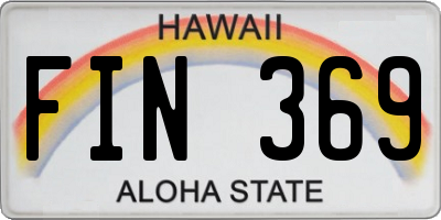 HI license plate FIN369