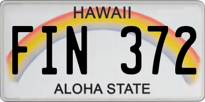 HI license plate FIN372