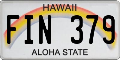 HI license plate FIN379