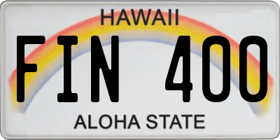 HI license plate FIN400