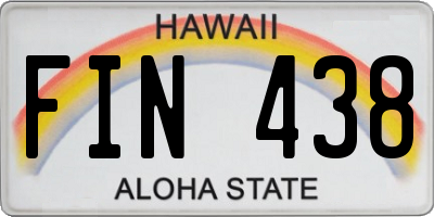 HI license plate FIN438