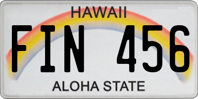 HI license plate FIN456