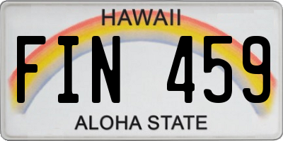 HI license plate FIN459