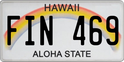 HI license plate FIN469