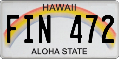 HI license plate FIN472