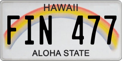 HI license plate FIN477